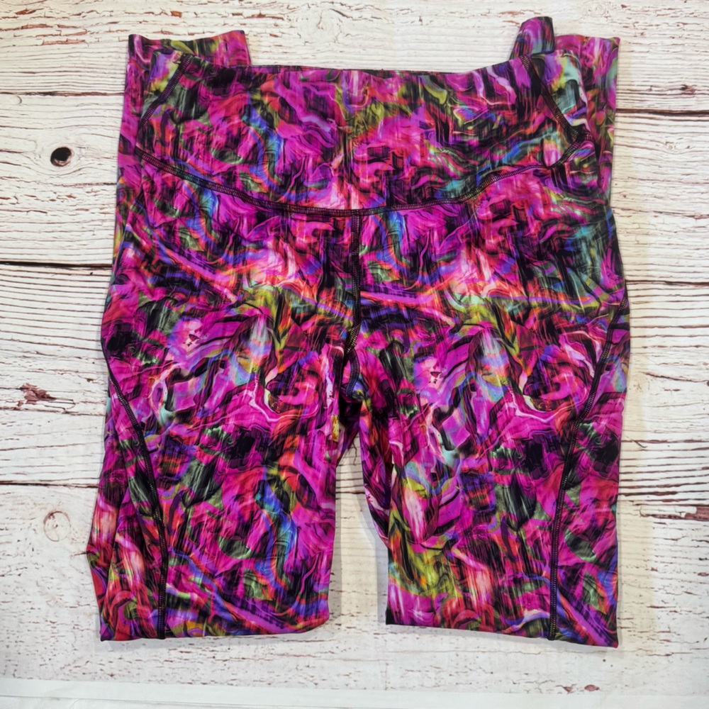 Lululemon Base Pace High-Rise Tight 28" in Hyper Flow Pink Multi Sz 10 - Picture 4 of 8